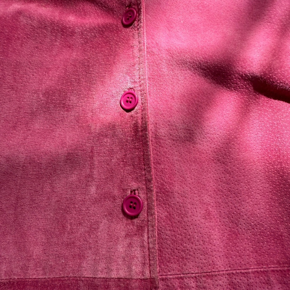 Chadwick's y2k vtg hot pink suede plus‎ size jacket shacket size 2X - Picture 4 of 7